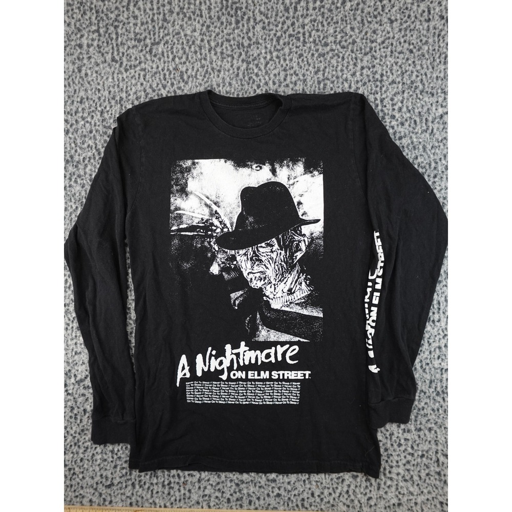 A Nightmare on Elm Street Long Sleeve T-Shirt Mens Small Black Freddy Krueger